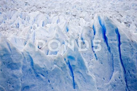 Ice at the glacier perito moreno, national park los glaciares, argentina, pat Stock Photos