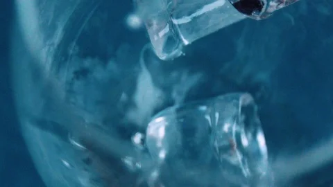 Ice in a glass Stock Footage 99195821