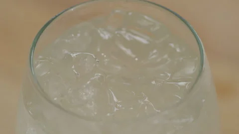 Ice in a Glass Stock Footage 260321549