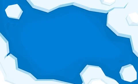 Ice ground blank center for insert text on the ocean wallpaper background Stock Illustration
