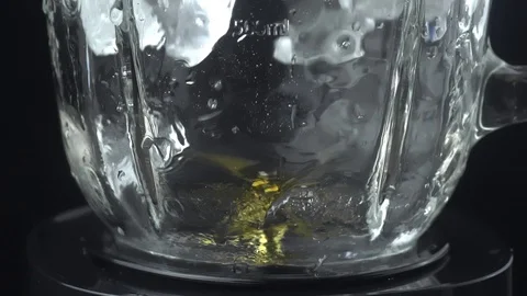 Ice is ground in a blender in the dark  kitchen 스톡 동영상 105416282