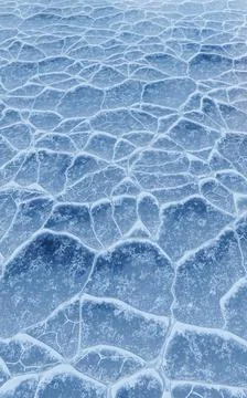 Ice ground with crack pattern, 3d rendering. Illustrazione stock