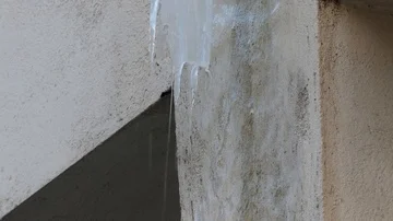 Ice on gutter. Stock Footage 85546209