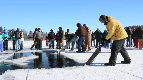 Ice Harvest Stock-Footage 64822471