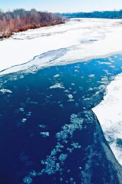 Ice has got under way Stock Photos
