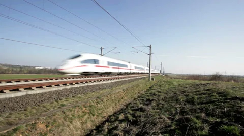 ICE Highspeed train Stock Footage 36031657
