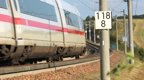 ICE highspeed train Stock Footage 66920876