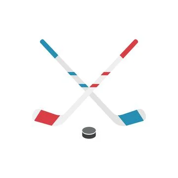 Ice hockey, Flat vector icon. Stock Illustration