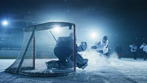 Ice Hockey Goal Stock Footage 155286602