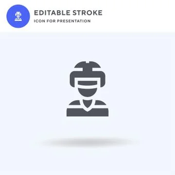 Ice Hockey icon vector, filled flat sign, solid pictogram isolated on white,  Stock Illustration