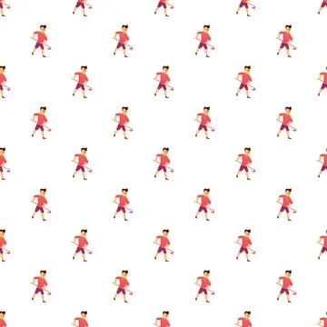 Ice hockey players pattern exercising on white background Stockillustratie