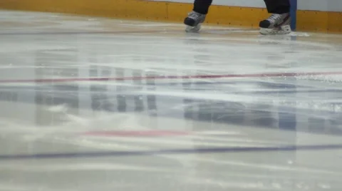 Ice hockey referee warm-up Stock-Footage 67590893