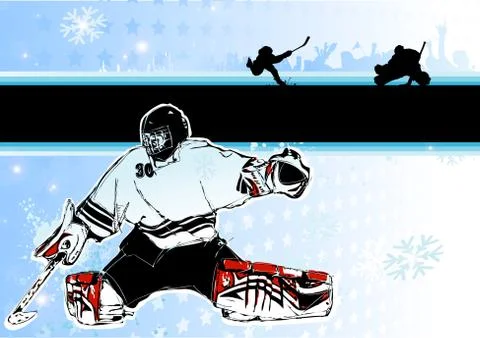Ice hockey vector poster background Stock Illustration