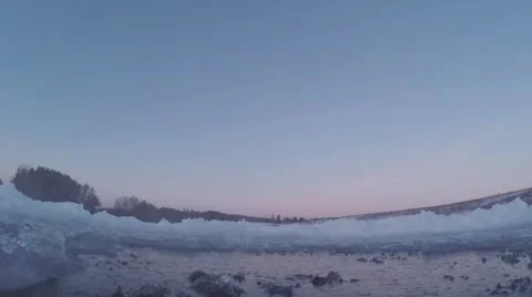 Ice hole Stock Footage 45730506