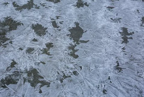 Ice on Ice Crystals Stock Photos