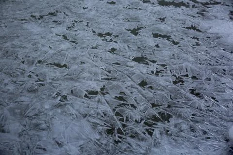 Ice on Ice Crystals Stock Photos