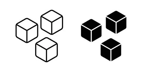 Ice icon collection in black, Line icons, flat symbols 스톡 일러스트