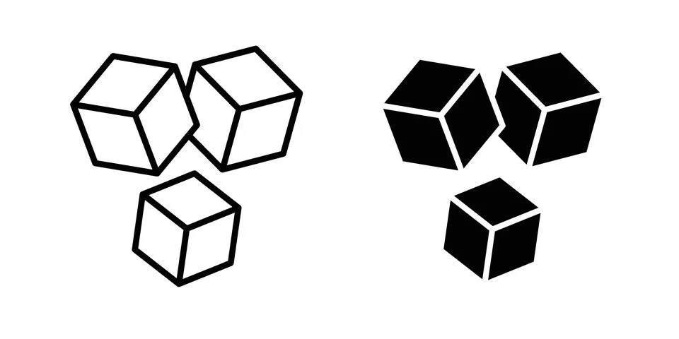 Ice icon for design projects and web UI Stock Illustration