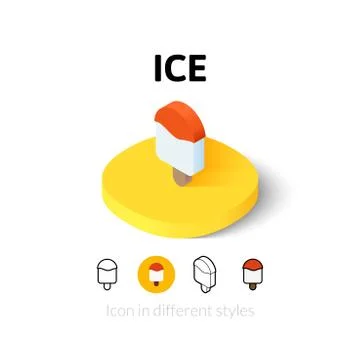 Ice icon in different style Stock Illustration