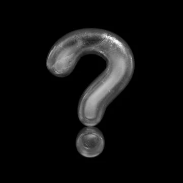 Ice interrogation point - 3d Winter symbol - Suitable for Nature, Winter or C Stock Illustration