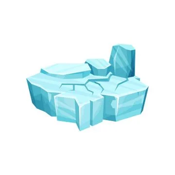 Ice island for game user interface, element for video games, computer or web Stock Illustration