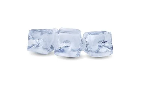 Ice isolated on white background Stock Photos