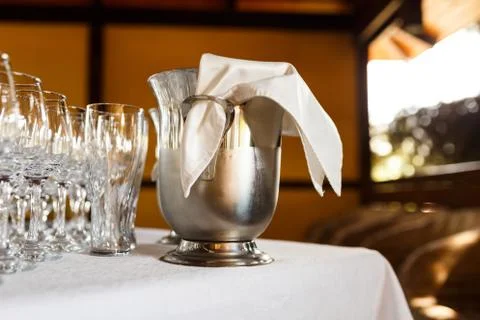 Ice jug on the table on a bar Stock Photos