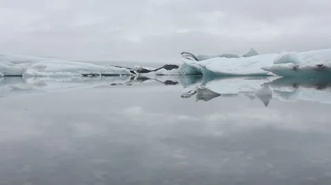 Ice on lagoon 1 Stock Footage 1003125