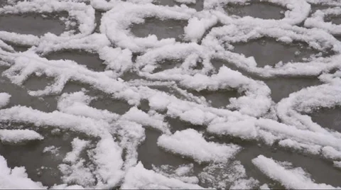 Ice on Lake Balaton.mp4 Stock Footage 34616437