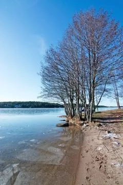 Ice on the lake Stock Photos