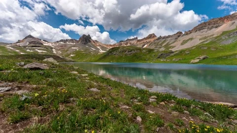 Ice Lake Time Lapse 1 | Silverton, Colorado | San Juan Mountains | 7K Timelapse Stock Footage 209157748