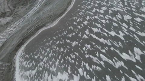 Ice lake view from drone Vídeo Stock 147947041