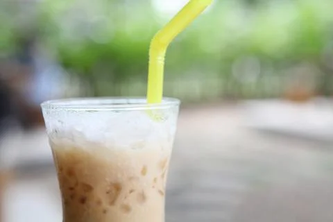 Ice latte coffee Stock Photos