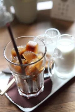 Ice latte coffee Stock Photos