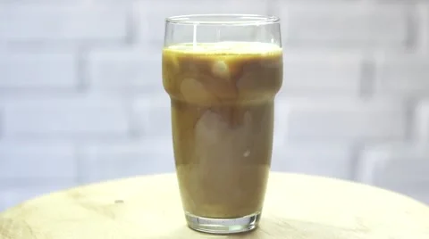 Ice latte coffee rotating Stock Footage 67903407