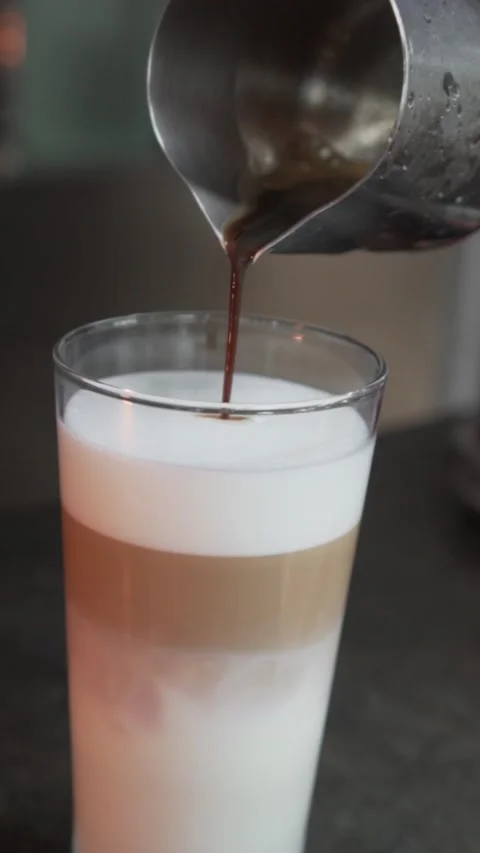 Ice Latte in slow motion 스톡 동영상 238501744