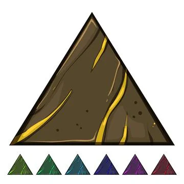Ice lava game button cartoon vector graphic Illustrazione stock