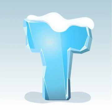 Ice letter G Stock Illustration