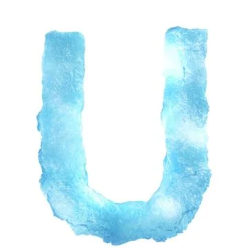 Ice Letter isolated on white background Stock Illustration