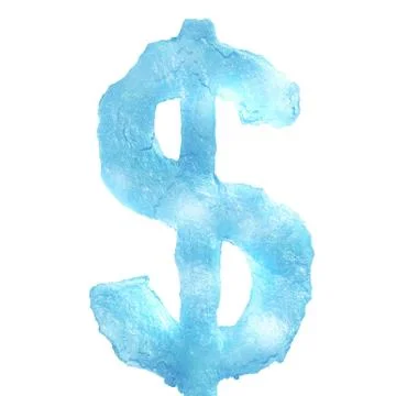 Ice Letter isolated on white background Ilustración de archivo