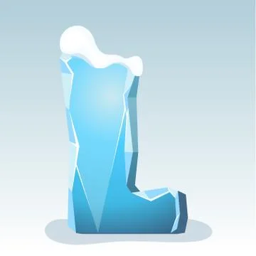 Ice letter L Stock Illustration