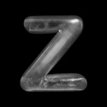 Ice letter Z - Upper-case 3d Winter font - suitable for Nature, Winter or Chr Stock Illustration