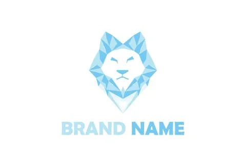 Ice lion vector Stock Illustration