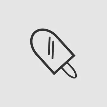 Ice lolly icon flat. Stock Illustration