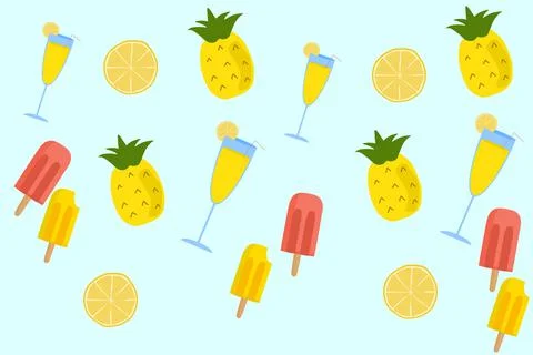 Ice Lolly Pattern Vector Stock Illustration
