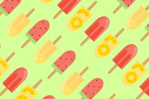 Ice Lolly Pattern Vector Illustrazione stock
