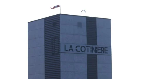 Ice machine tower of the port of La Cotiniere in Saint-Pierre-d'Oléron, France Stock Footage 276645214