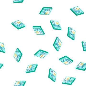 Ice machines isometric icon seamless pattern Stock Illustration