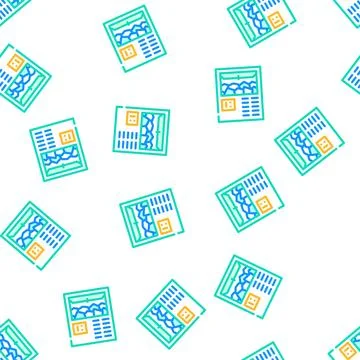 Ice machines vector seamless pattern Stock Illustration