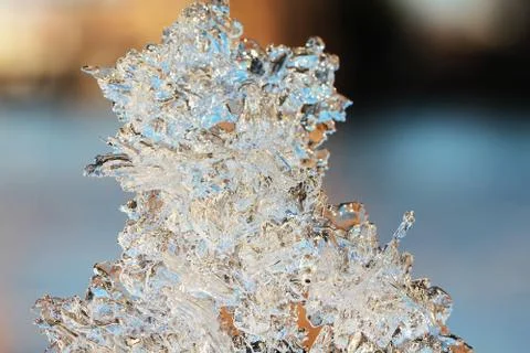 Ice macro background Stock Photos